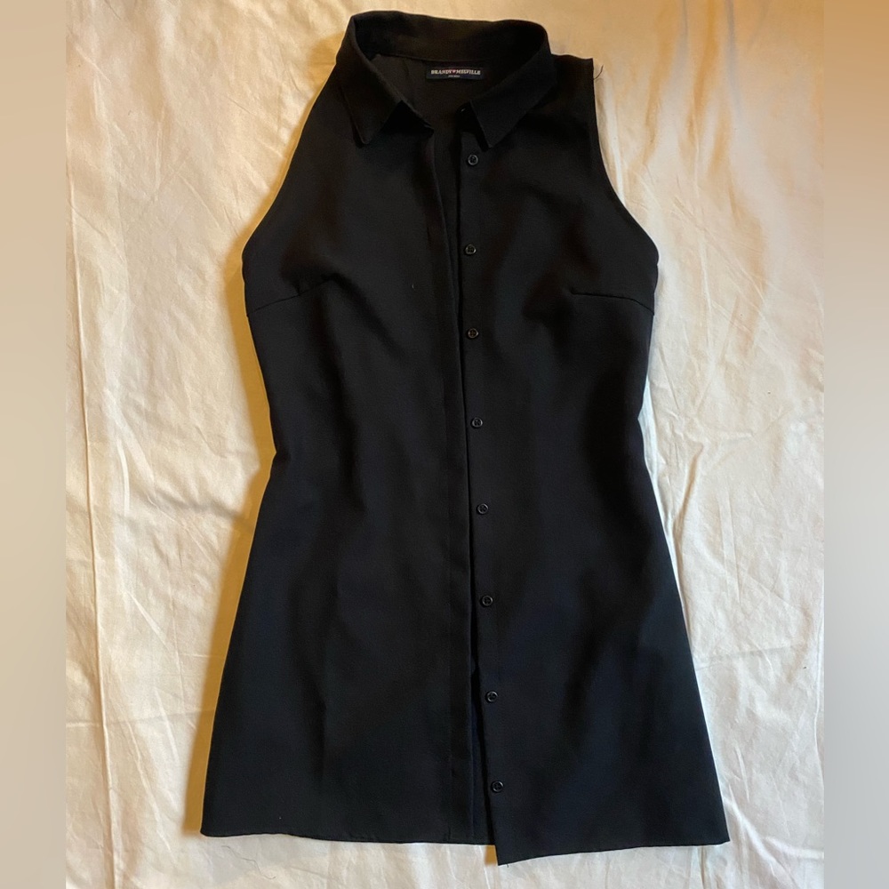 Brandy Melville Black Button Down Dress